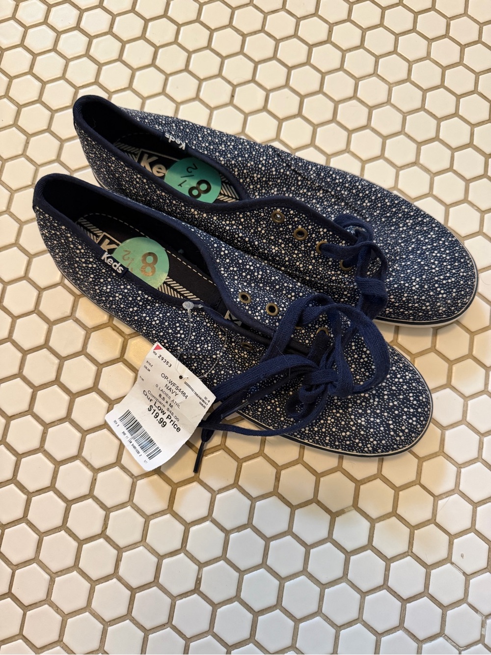 Keds Navy Speckled Canvas Lace-Up Sneakers